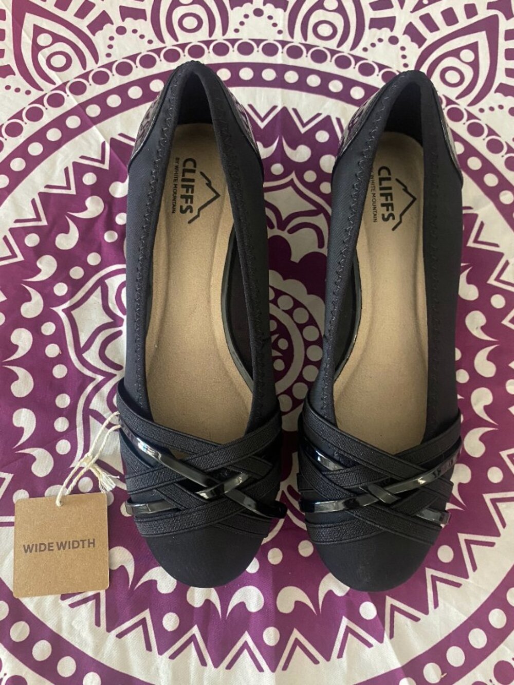 Cliffs by White Mountain Women's Bowie Cushioned Ballet Wedge Heel